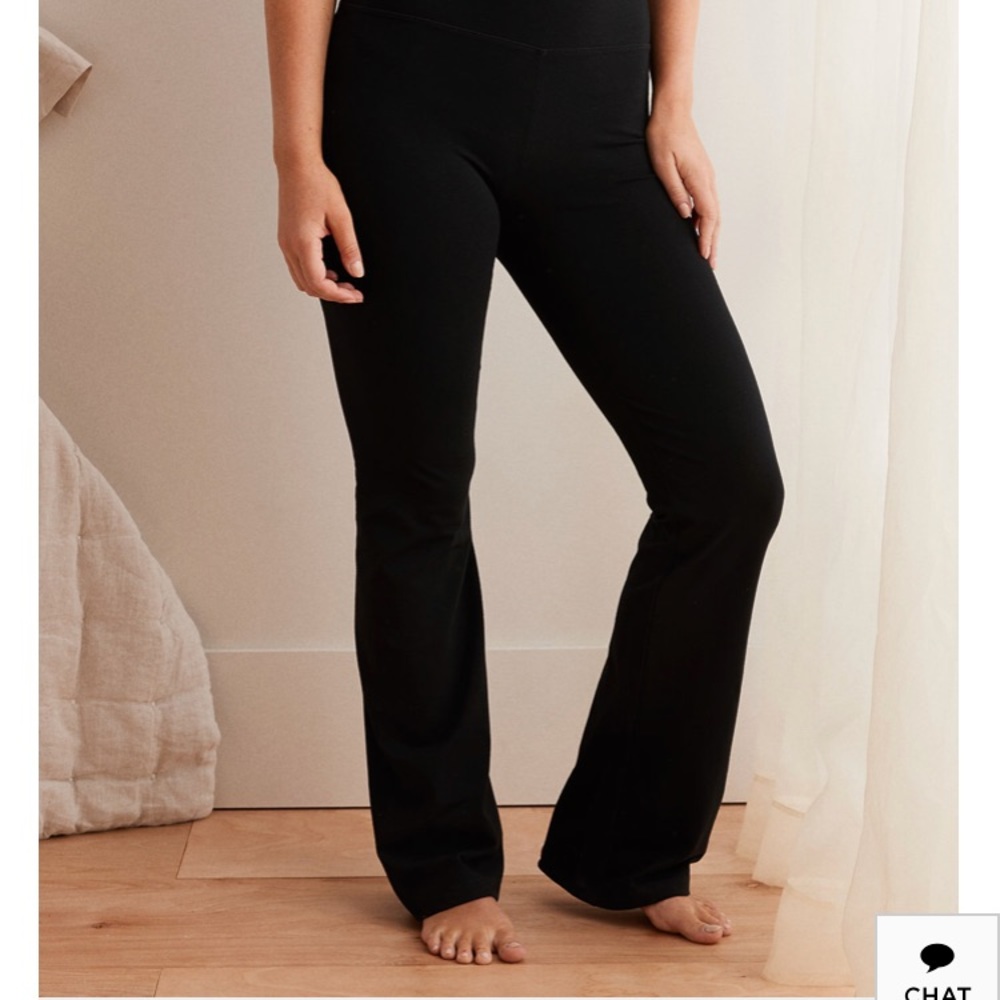 Black Slim Flare Leggings